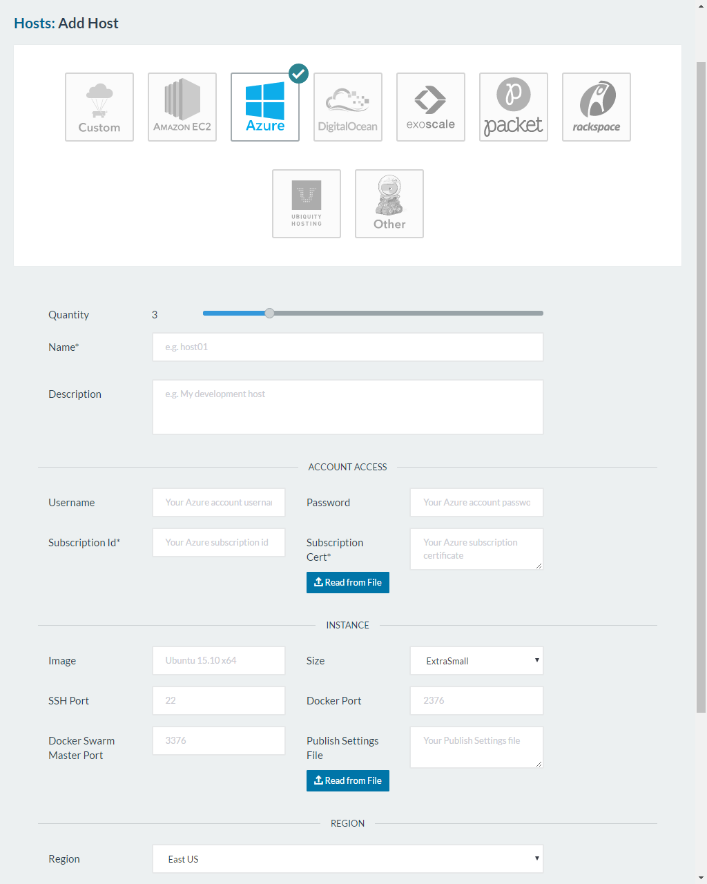 Azure Configuration
