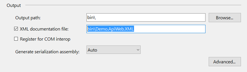 project settings
